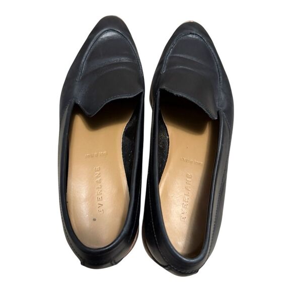 Everlane The Modern Loafer Flats Black Leather Shoes Size 9.5 Made in Italy - Picture 4 of 14